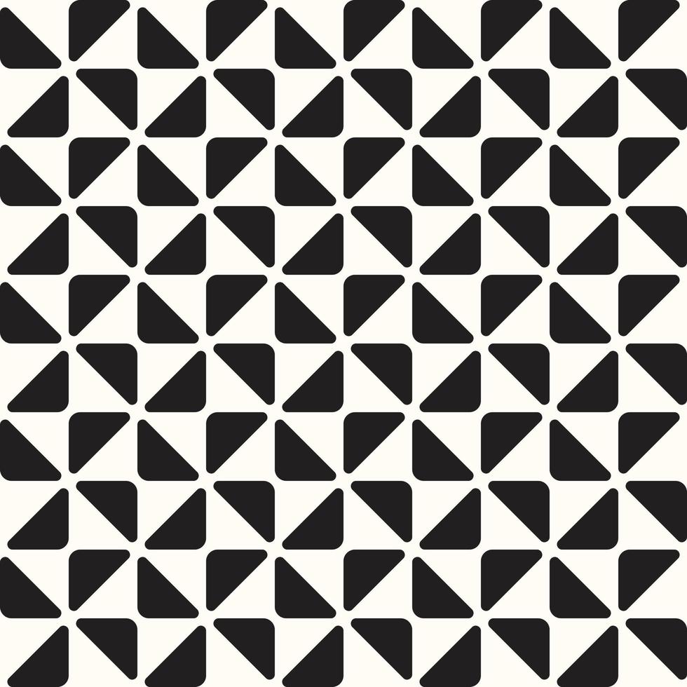 Vector Geometric Seamless Monochrome Pattern