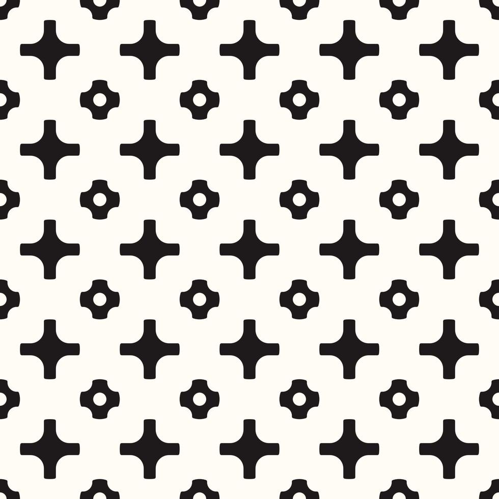 Vector Geometric Seamless Monochrome Pattern