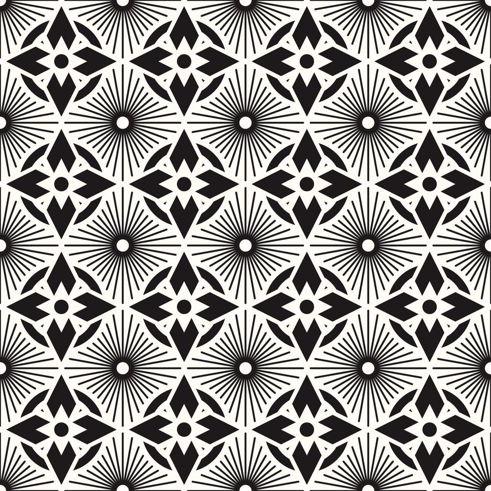 Vector Geometric Abstract Seamless Monochrome Pattern Texture Background