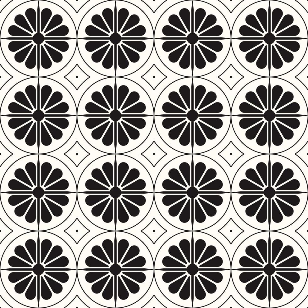 Vector Geometric Abstract Seamless Monochrome Pattern Texture Background