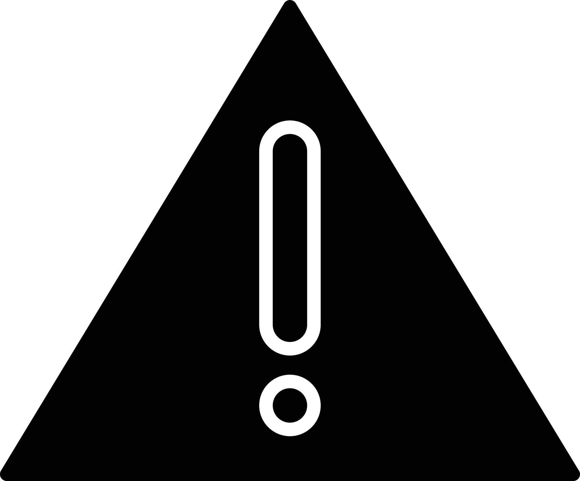 Warning Sign Glyph Icon 9650261 Vector Art at Vecteezy