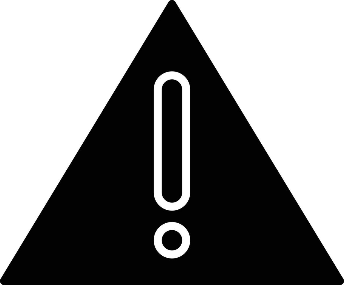 Warning Sign Glyph Icon vector