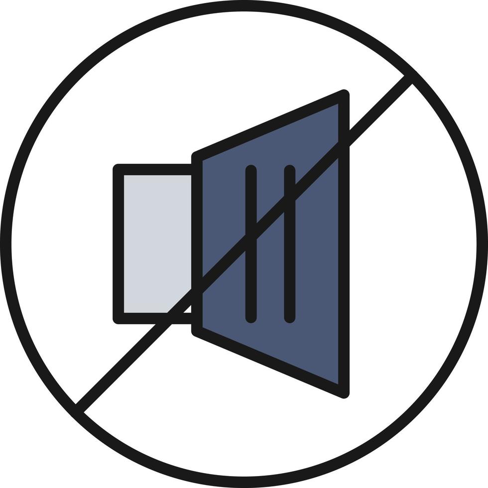 Mute Line Filled vector