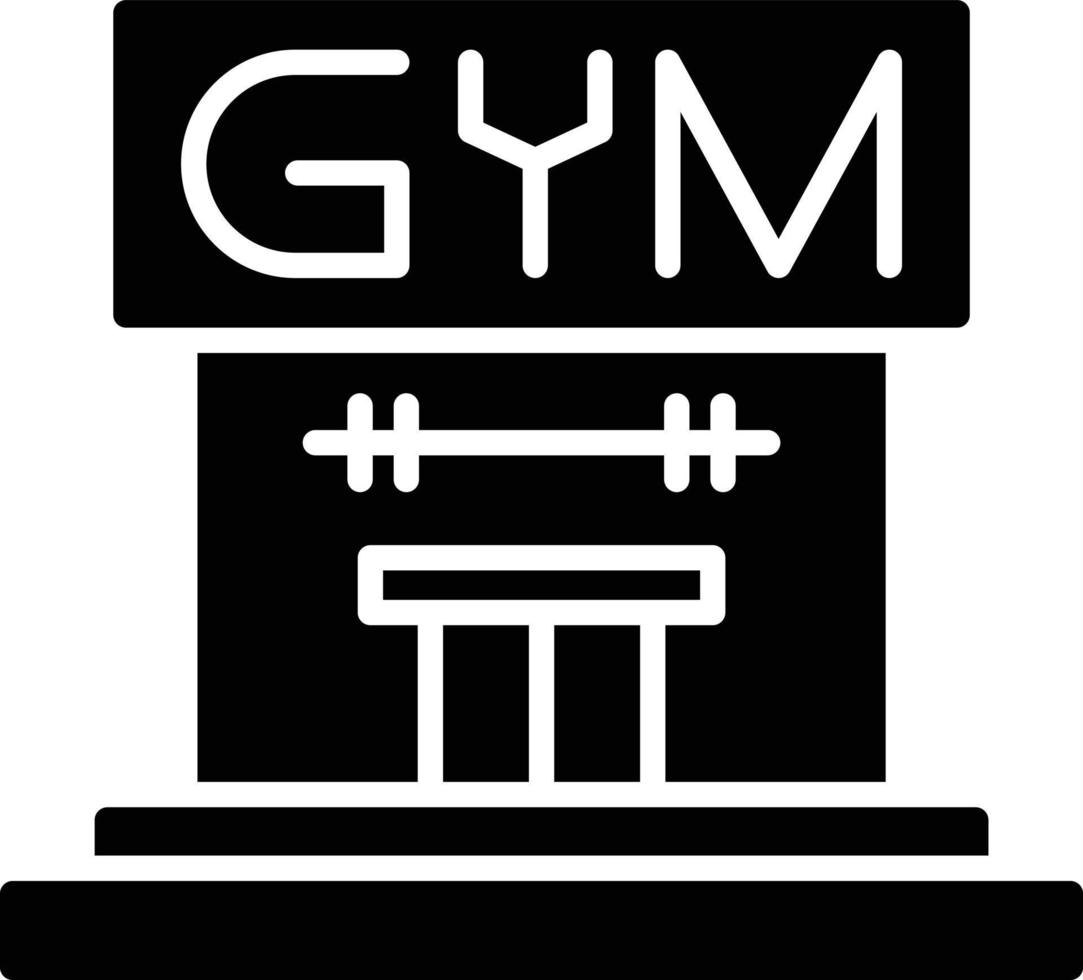 icono de glifo de gimnasio vector