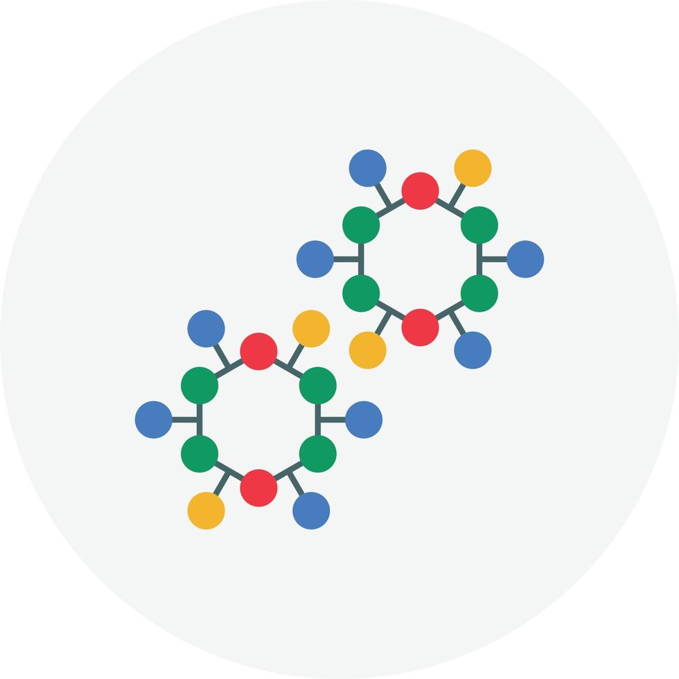 Molecule Structure Flat Circle vector