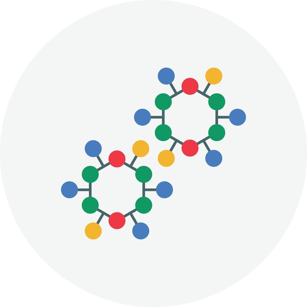 círculo plano de la estructura de la molécula vector