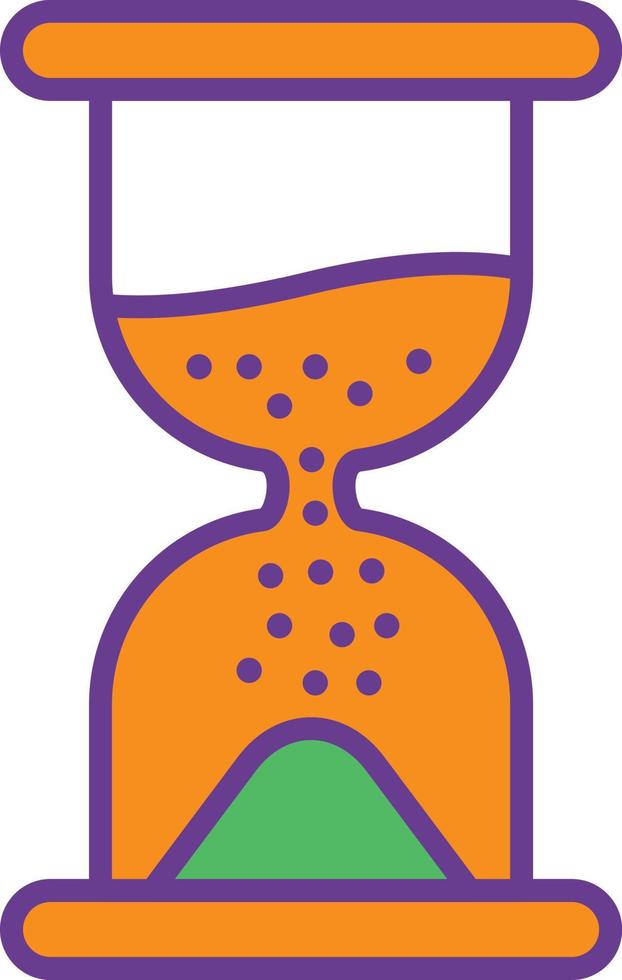 Hourglass Line Filled Two Color vector