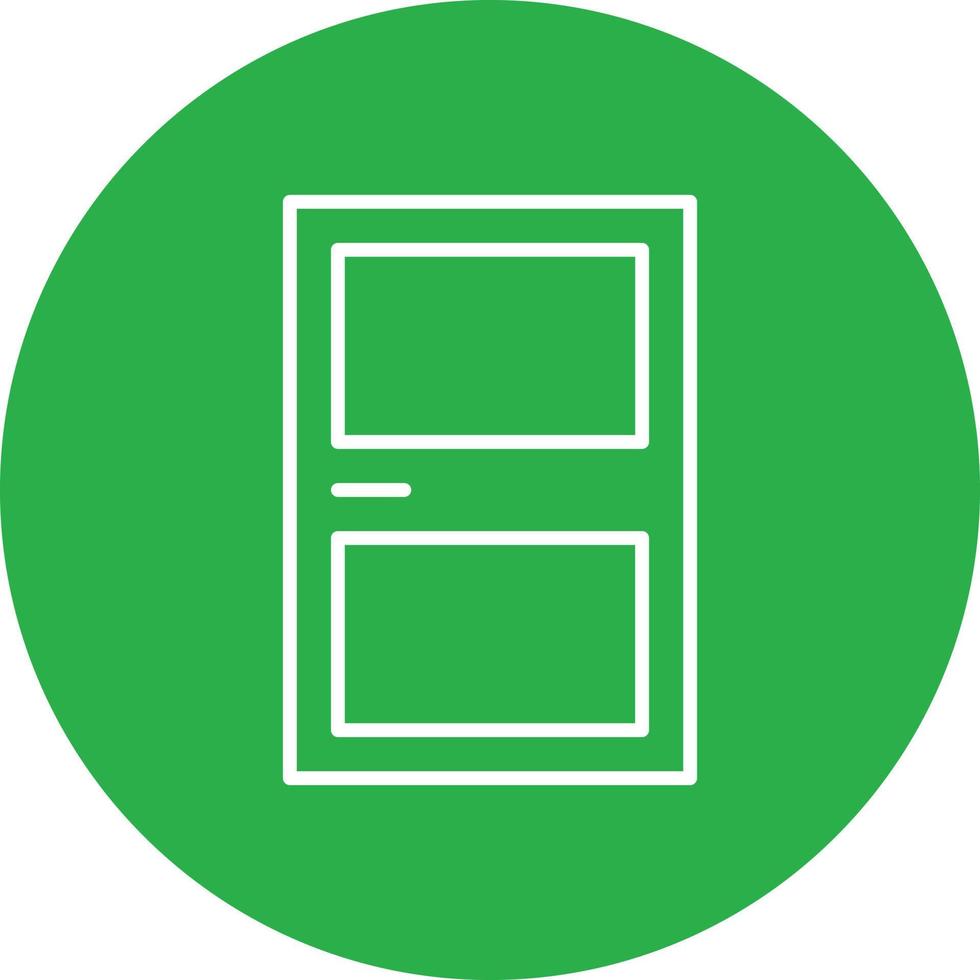 Door Line Circle Multicolor vector