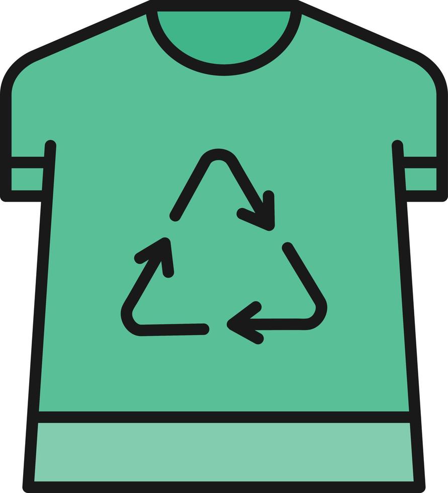 Shirt Line Filled vector