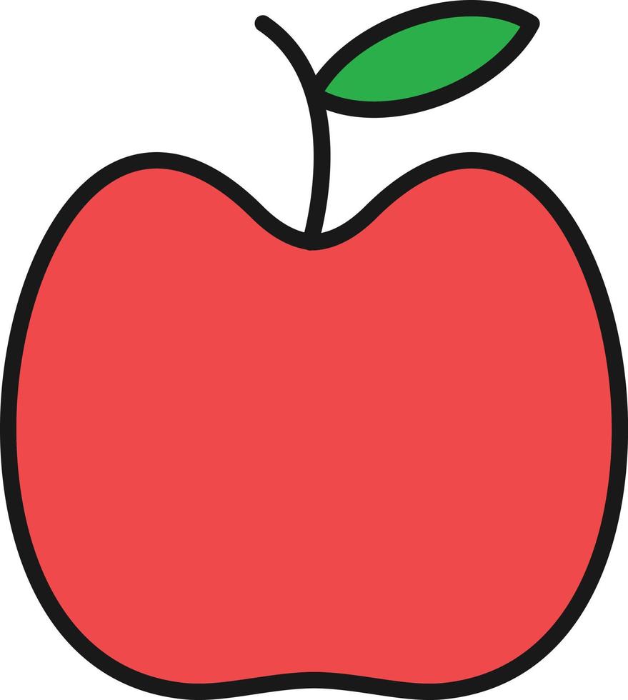 Apple Line Filled vector