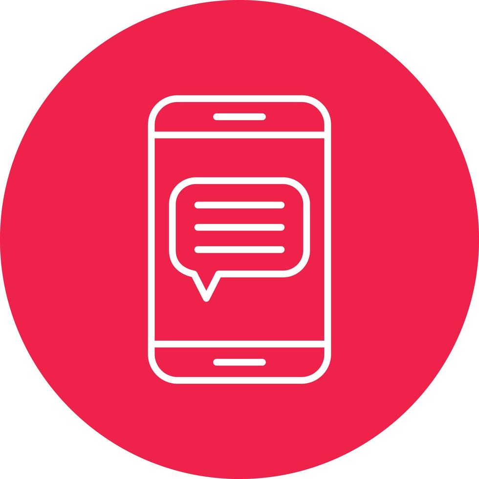 Message Line Circle Multicolor vector