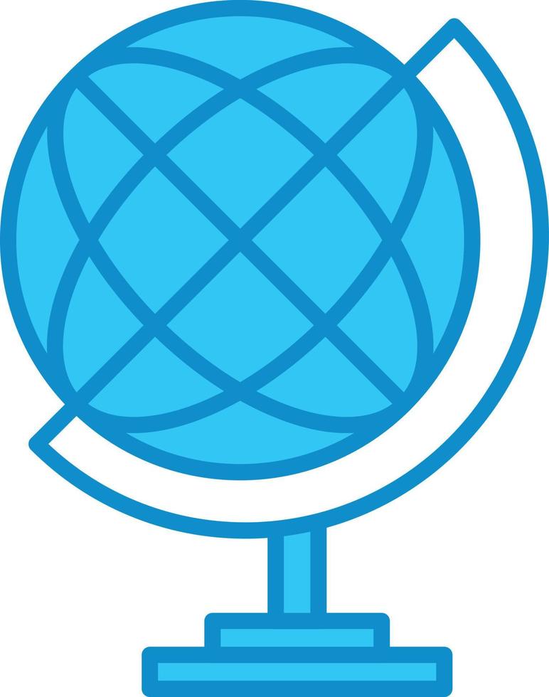 Globe Line Filled Blue vector