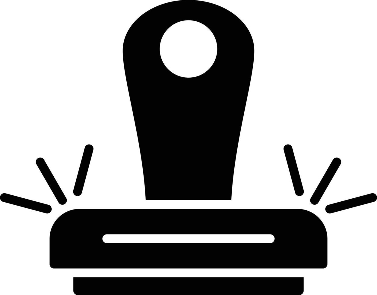 Stamp Glyph Icon vector