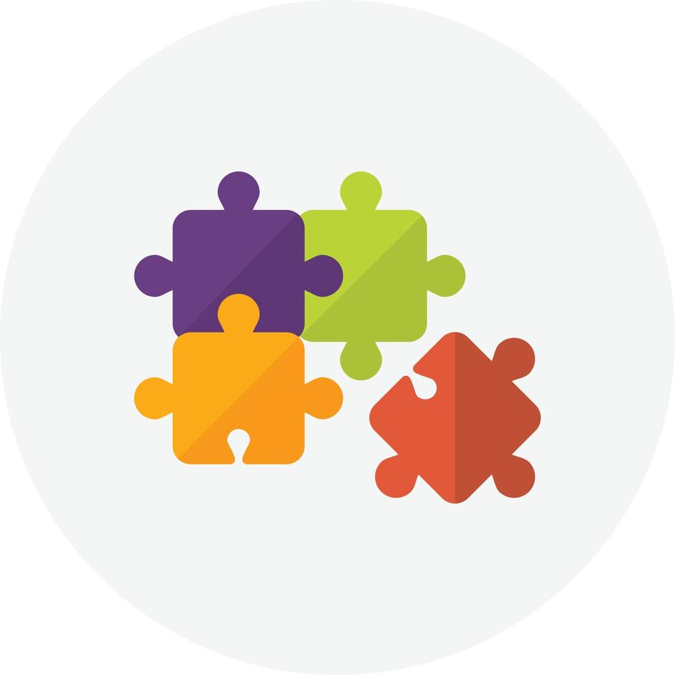 Puzzle Flat Circle vector