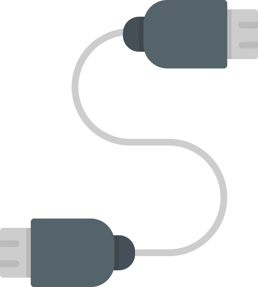 icono plano de cable usb vector