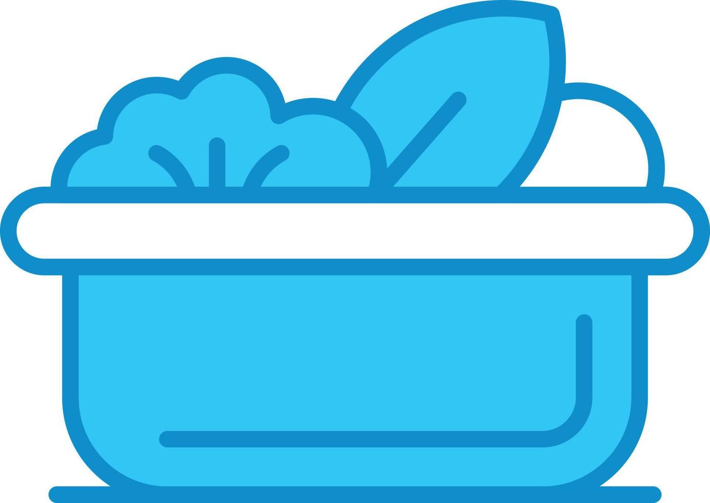 Salad Line Filled Blue vector