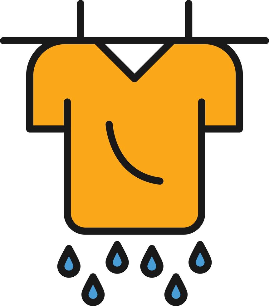 Drying Line Filled vector