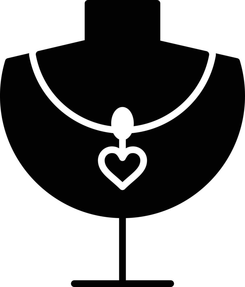 icono de glifo de collar vector