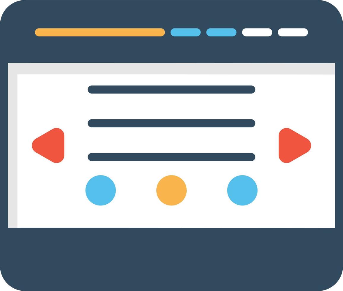 Window Page Flat Icon vector