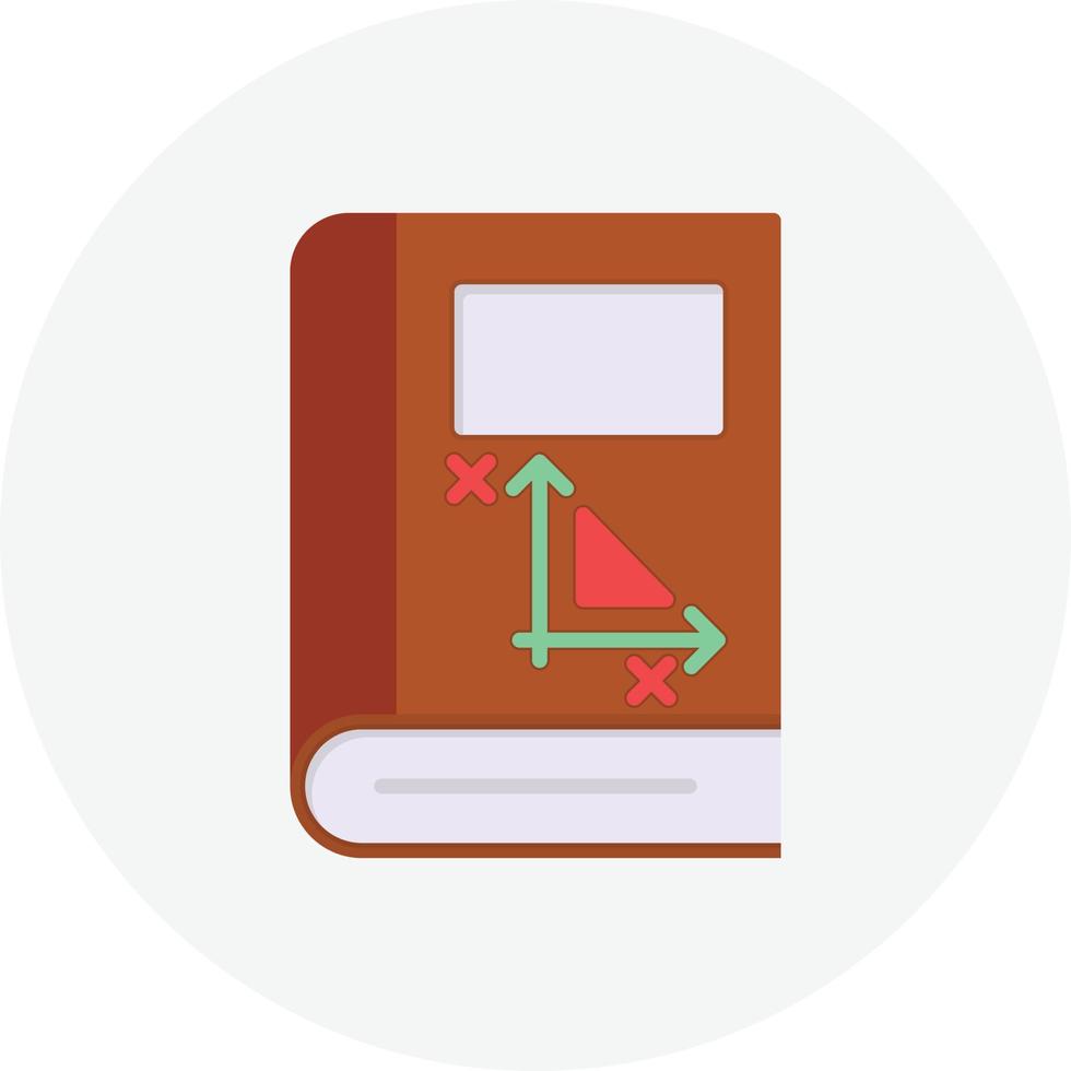 Algebra Book Flat Circle vector