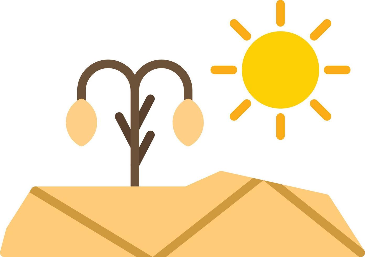 Drought Flat Icon vector