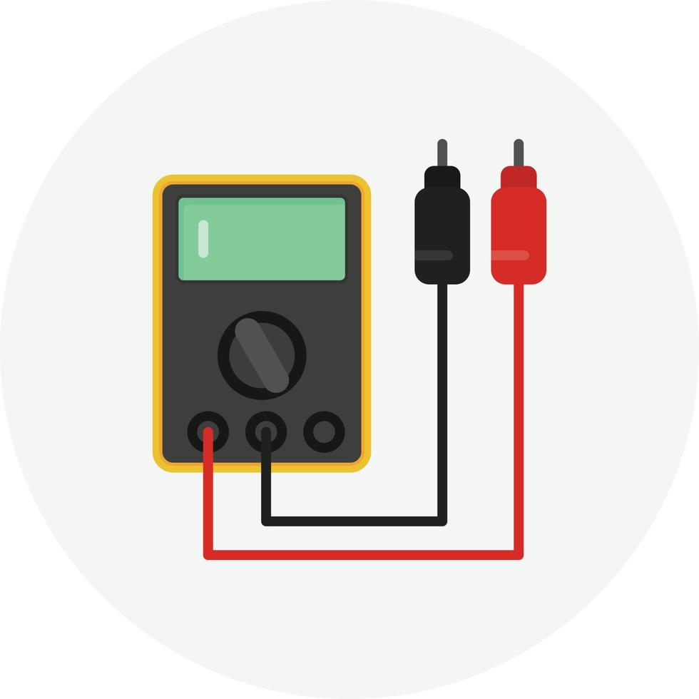 Voltmeter Flat Circle vector