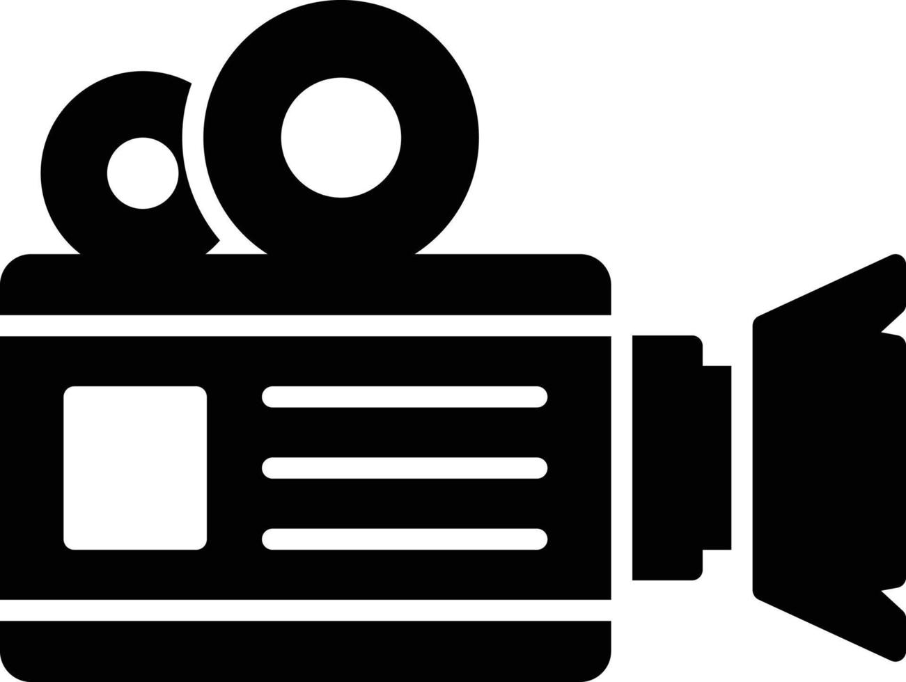 Video Camera Glyph Icon vector