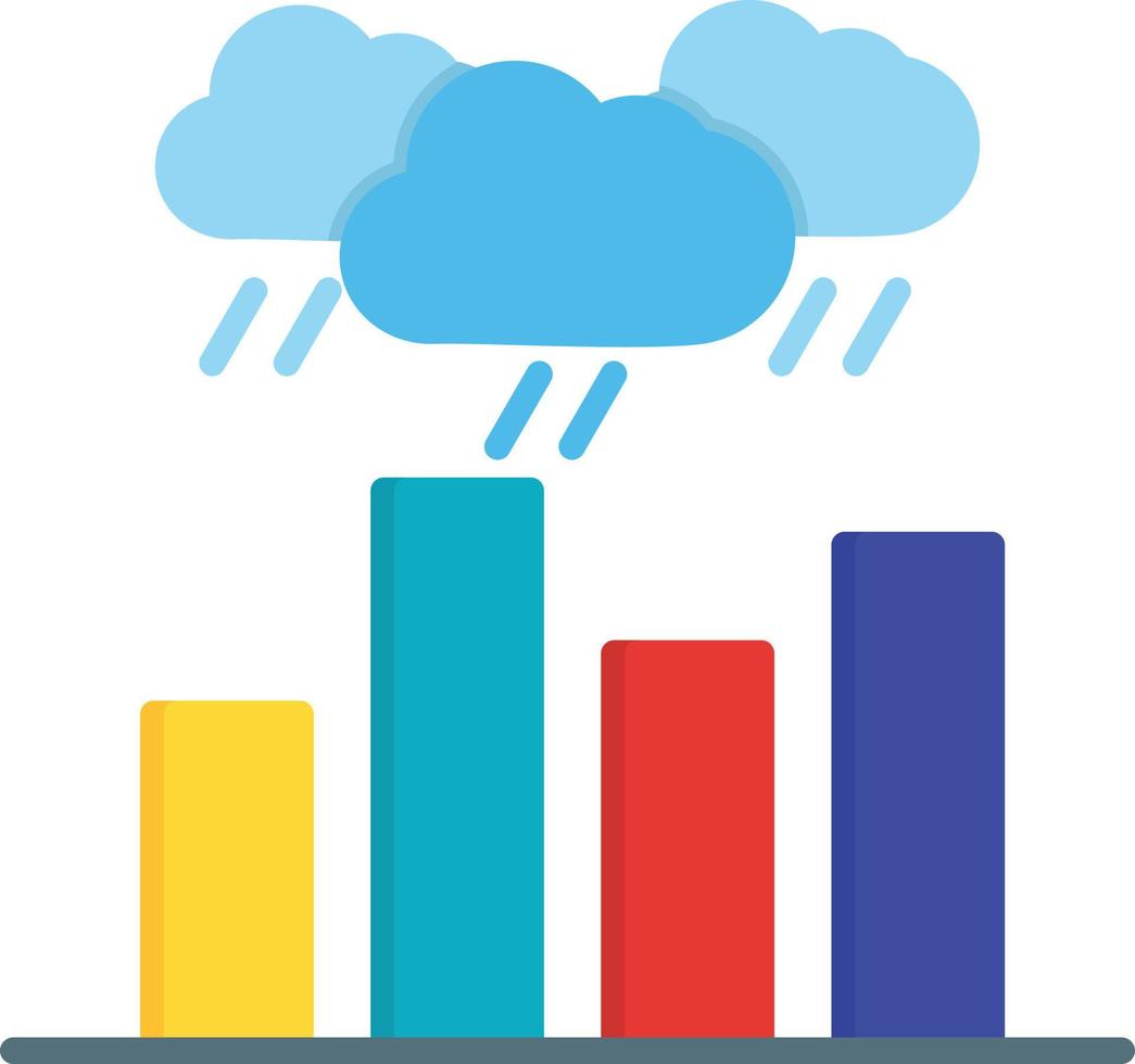 Bar Chart Flat Icon vector