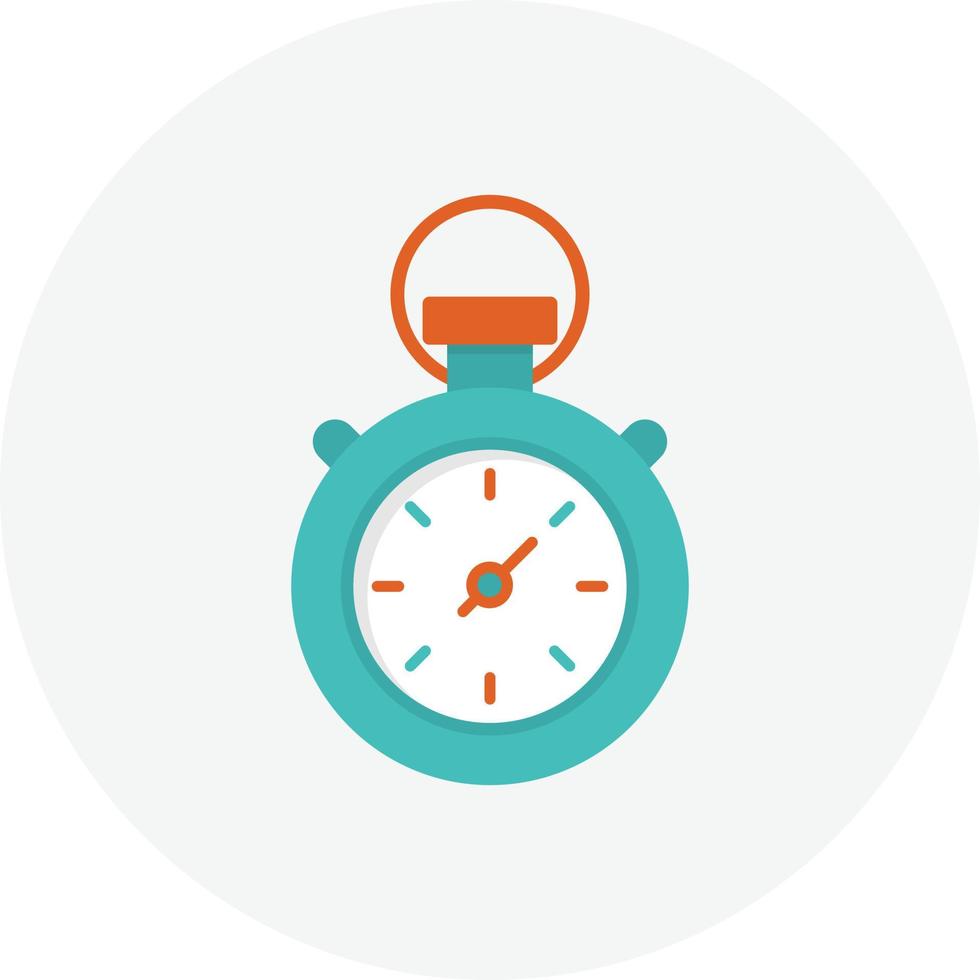 Stopwatch Flat Circle vector