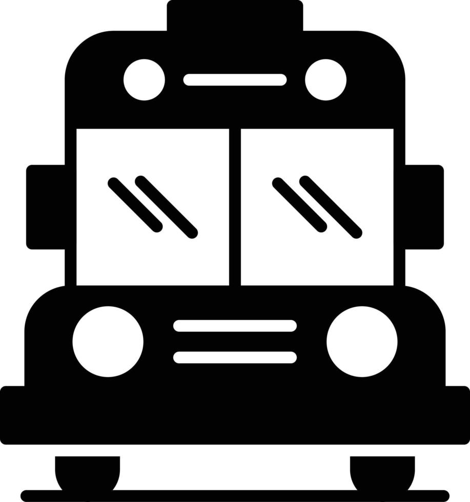 icono de glifo de autobús vector