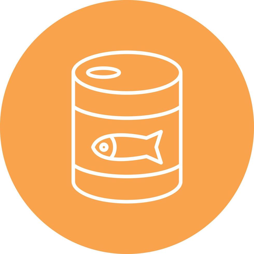 Canned Food Line Circle Multicolor vector