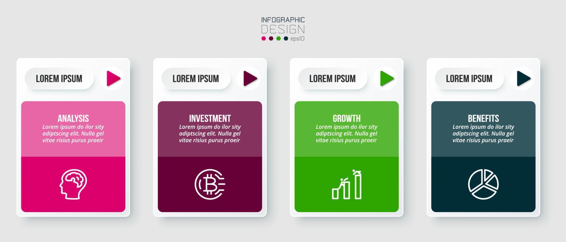 Infographic template business concept with option. vector