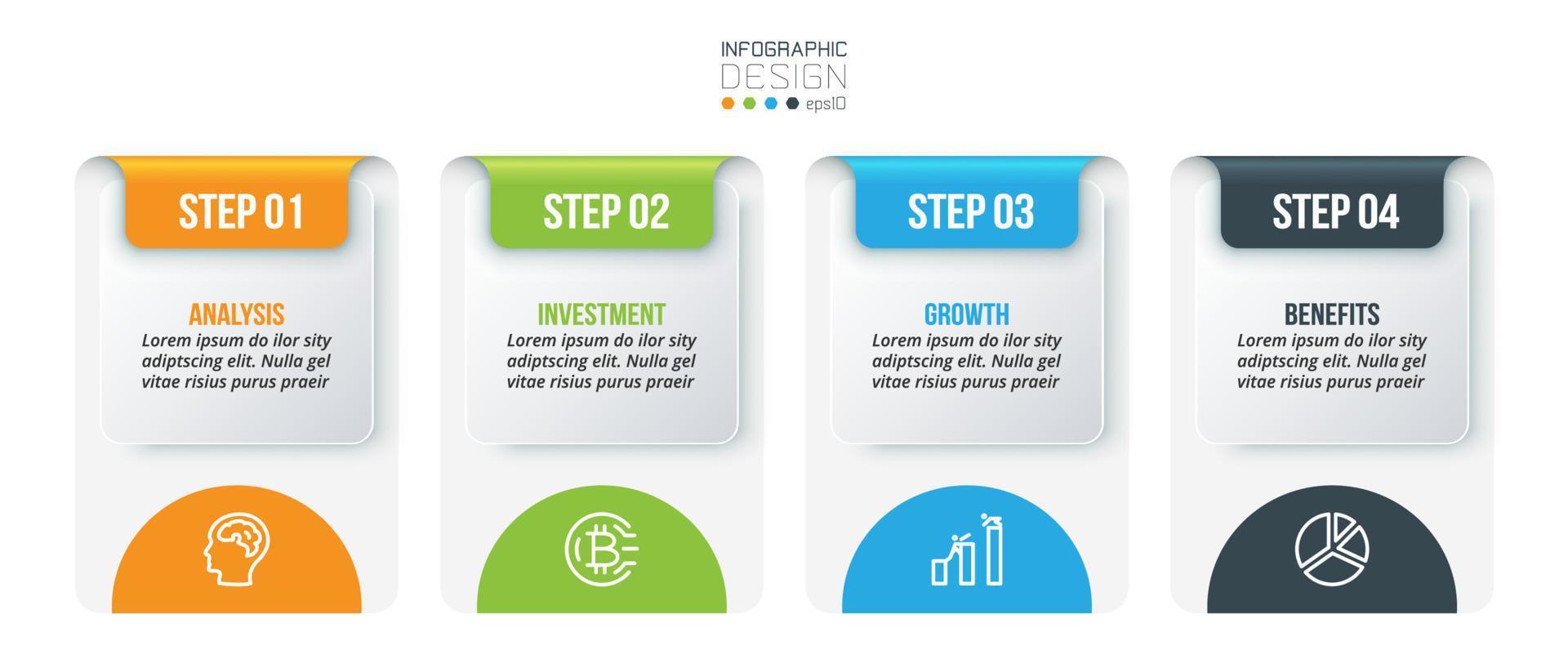 Infographic template business concept with option. vector