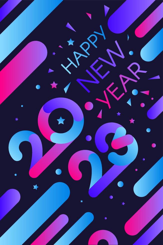 vector de banner de tarjeta de invitación de feliz año nuevo 2023