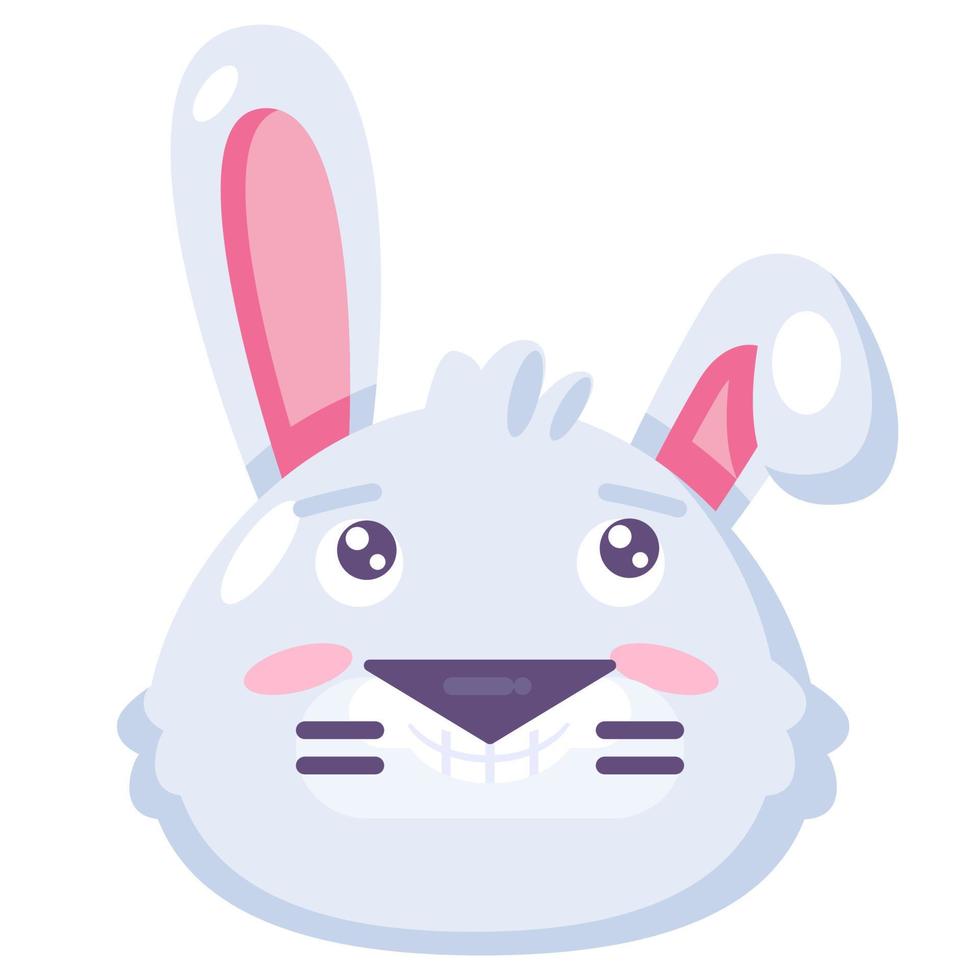 Bunny happiness positive emoji smiling vector