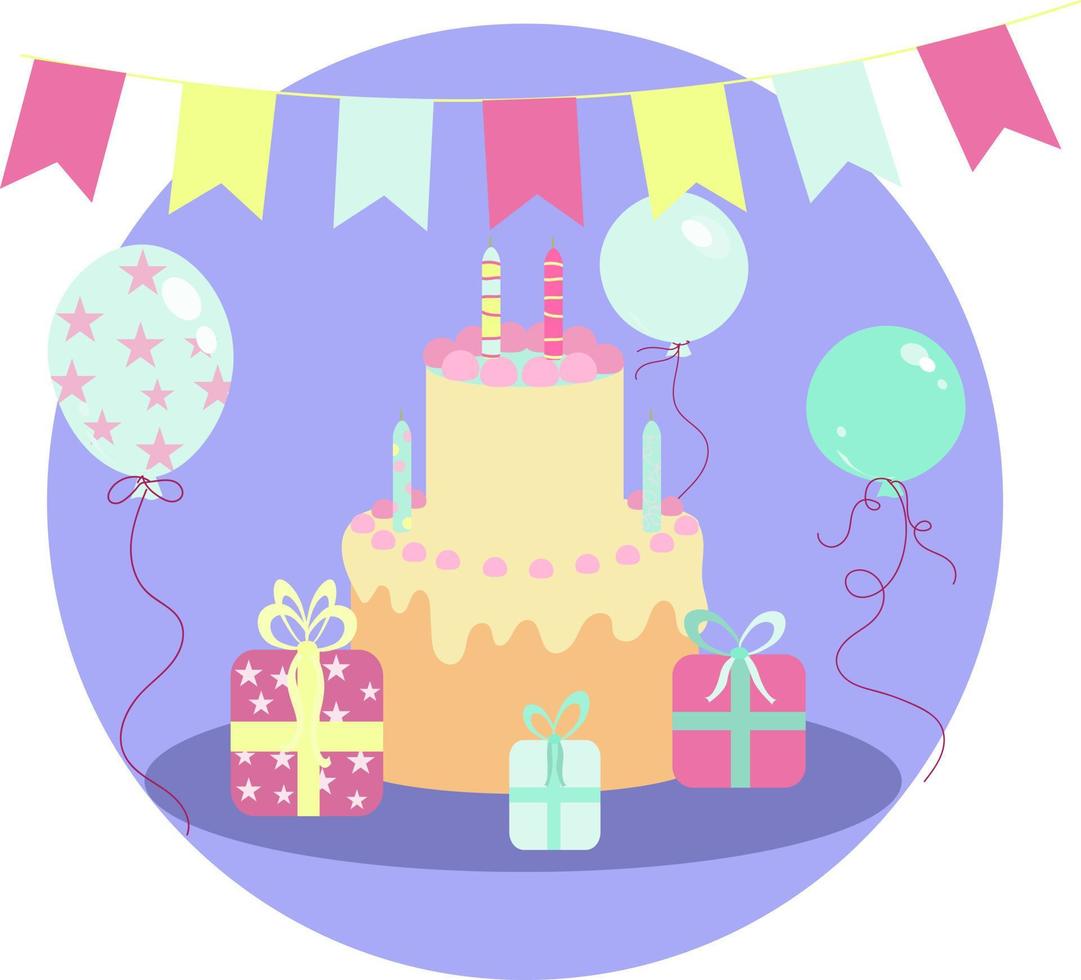 Card with celebration vector