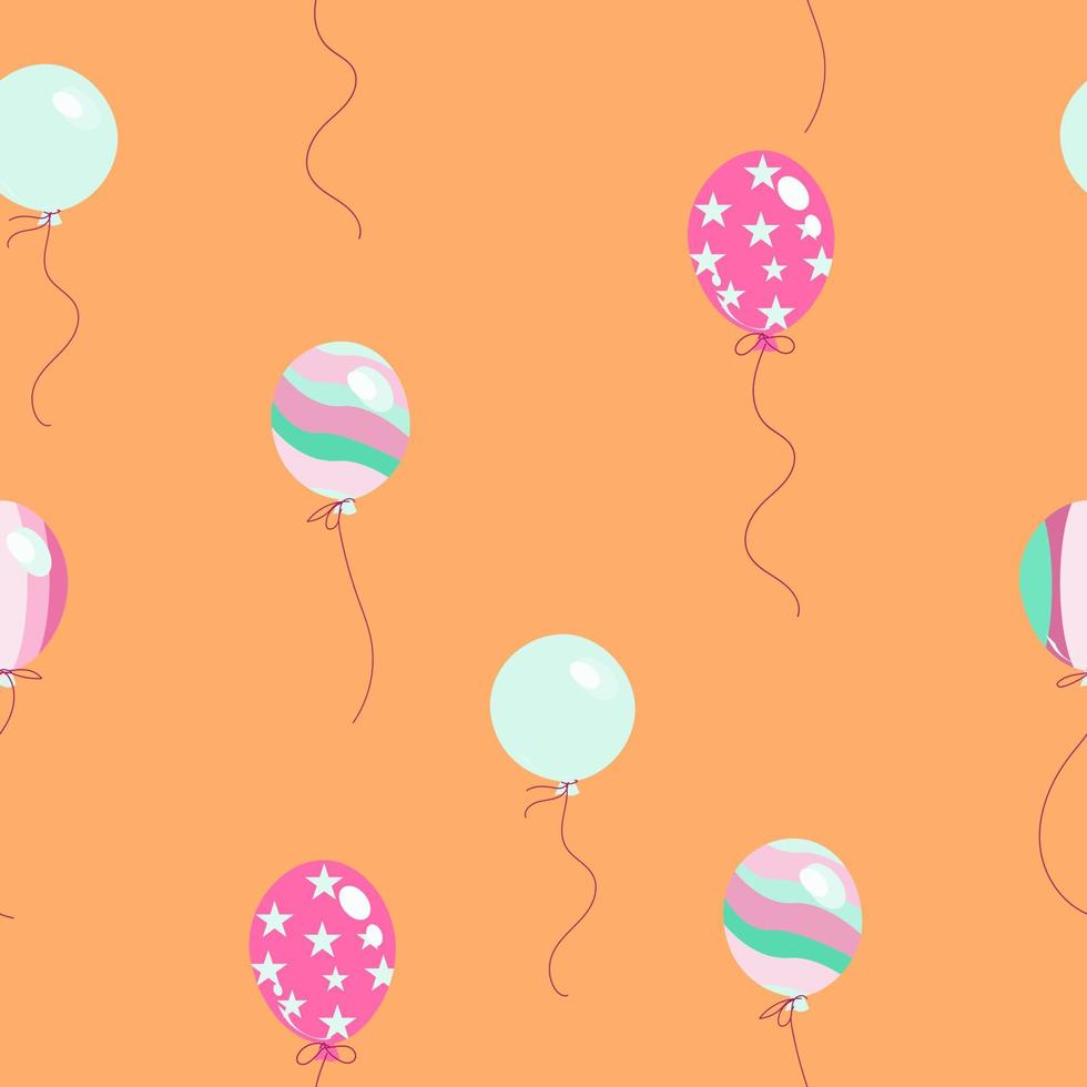 Pattern with ballons vector