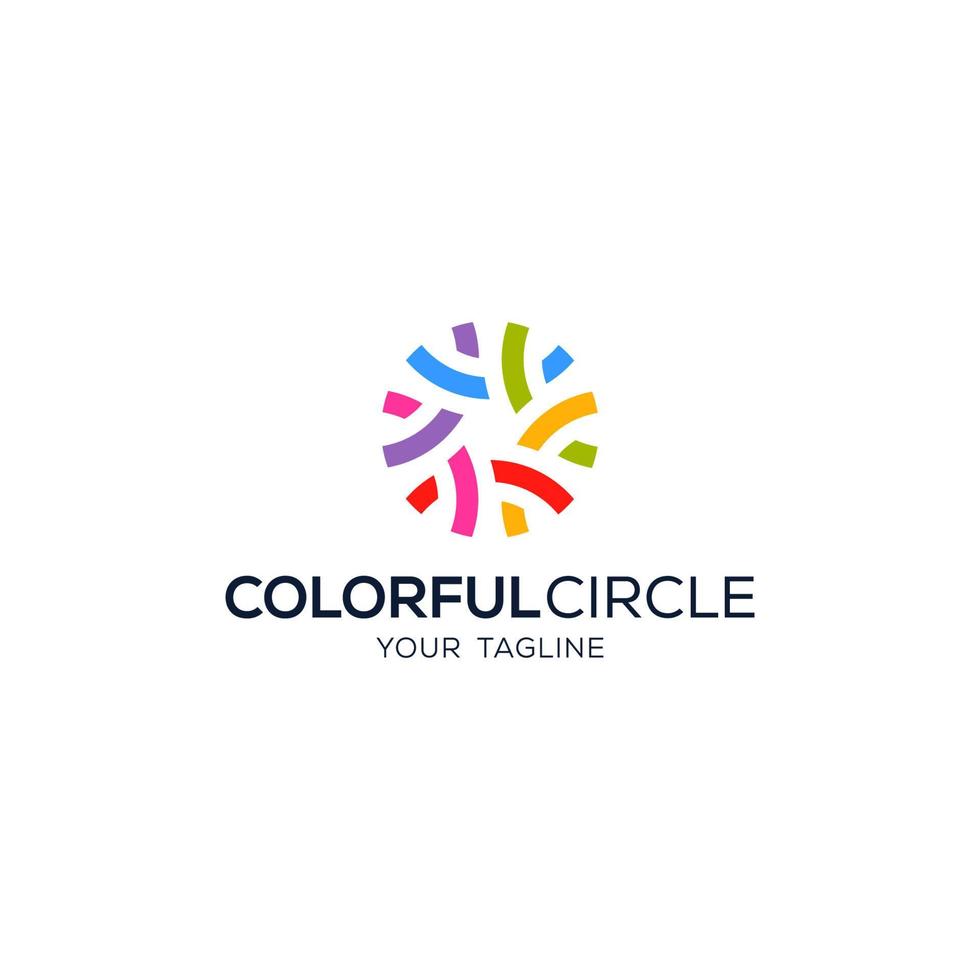 logotipo de círculo abstracto colorido, signos y símbolos creativos de círculo abstracto vector