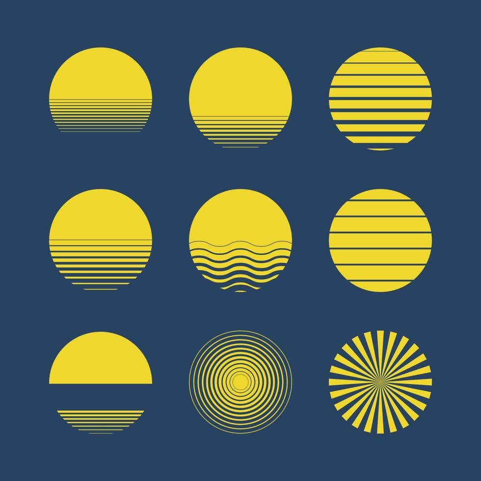 Sun Shapes Vector Set