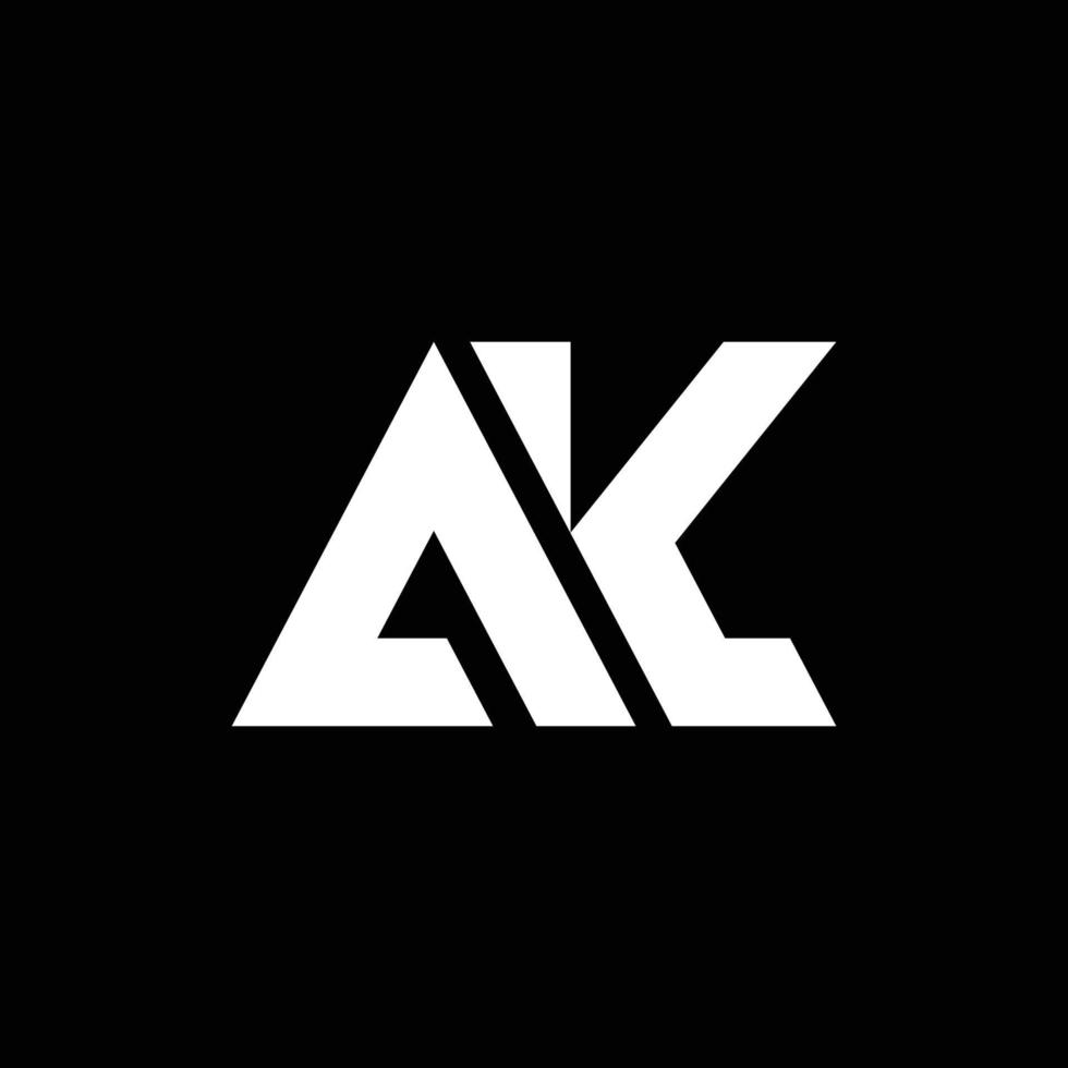 logotipo del monograma ak vector