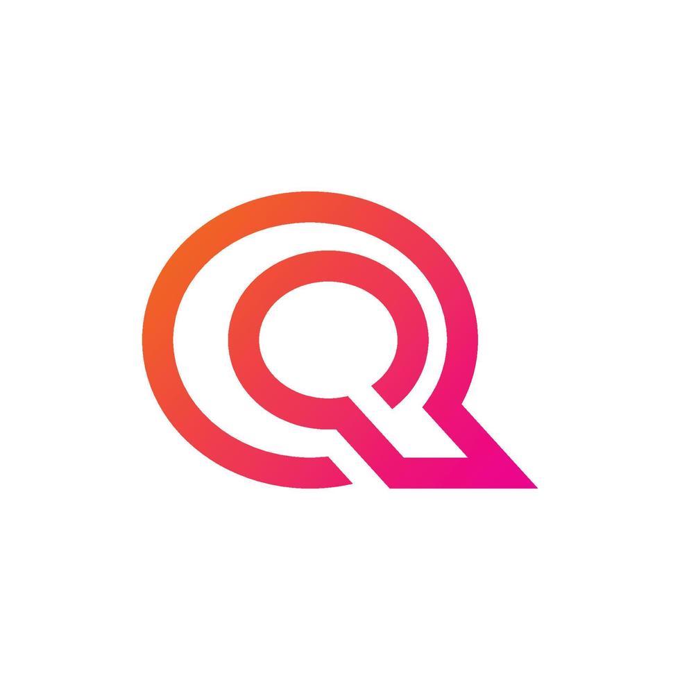 Minimalist Q letter logo vector