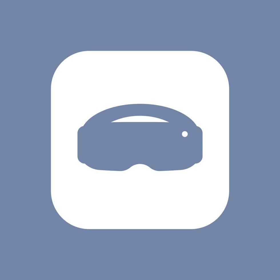 virtual reality headset, vr helmet icon, vr headset sign, virtual reality glasses pictogram, isolated rounded square icon, vector illustration