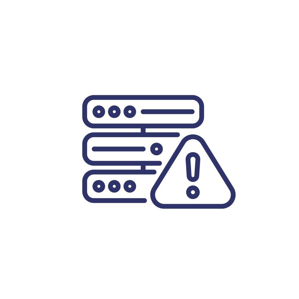 server crash or error line icon vector