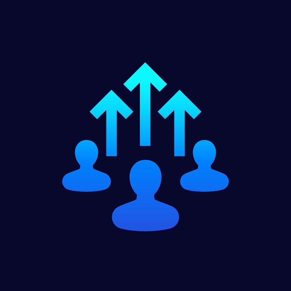 collect user data icon on dark vector