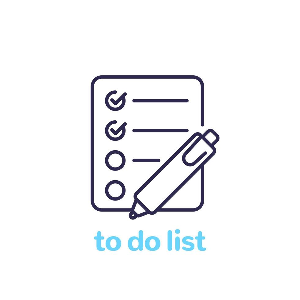 to do list line icon vector