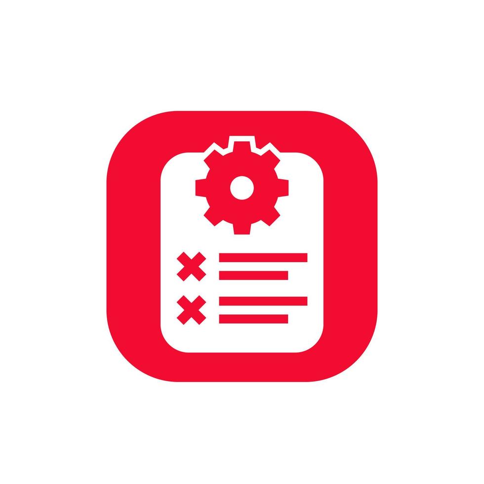 errors in process, report, failed test icon vector