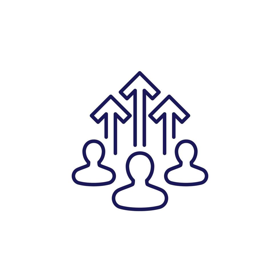 collect user data icon, line vector