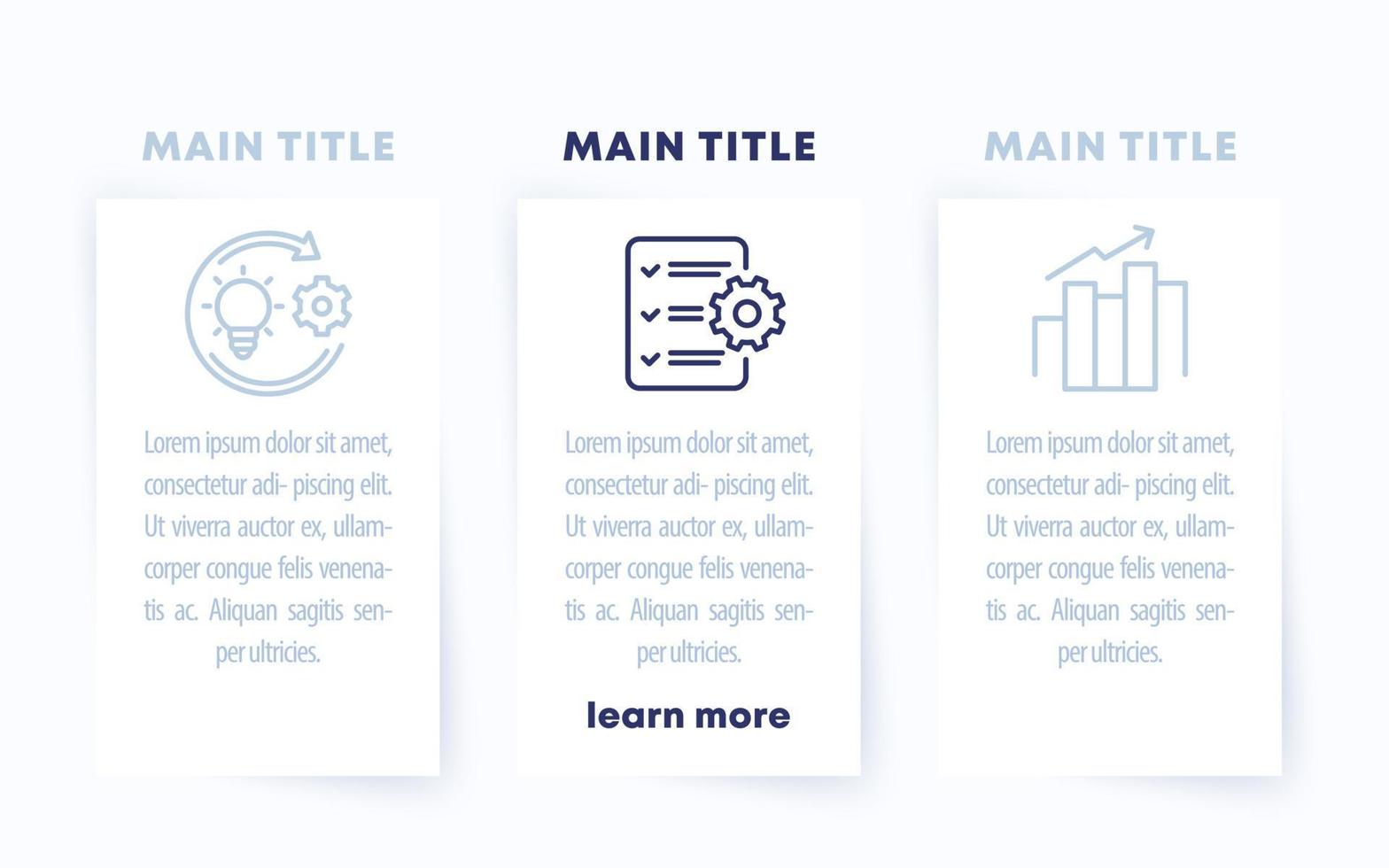 plantilla de infografía empresarial con iconos de línea, vector