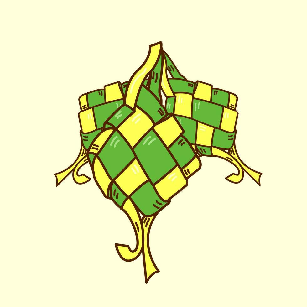 Ketupat vector illustration