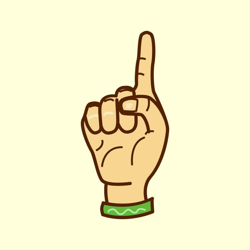 Hand with tawheed gesture vector illustration